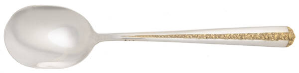Rambler Rose Gold (Sterling, 1992) Round Bowl Soup Spoon (Cream Soup) HC