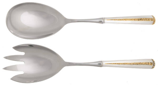 Rambler Rose Gold (Sterling, 1992) 2 Pc Salad Set with Stainless Bowl