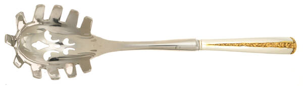 Rambler Rose Gold (Sterling, 1992) Pasta Server with Stainless Bowl HC