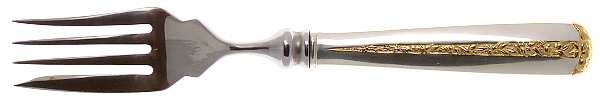 Rambler Rose Gold (Sterling, 1992) Individual Hollow Fish Fork, Stainless Tines