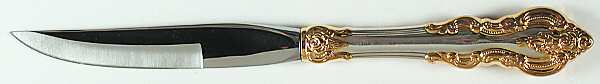 El Grandee Gold (Sterling, Gold Acct) Individual Steak Knife Hollow Handle