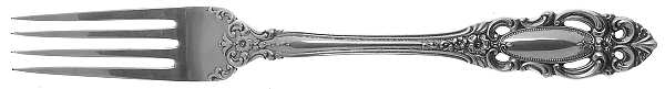 Grand Duchess Gold (Sterling) Fork by Towle Silver