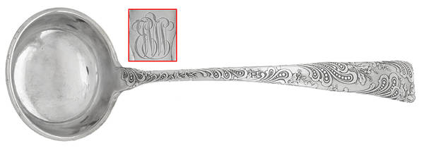 Lap-Over-Edge (Acid Etched) Soup Ladle with Flat Bottom Bowl