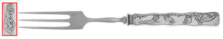 Lap-Over-Edge (Acid Etched) Individual Silverplate Prong Bird Fork