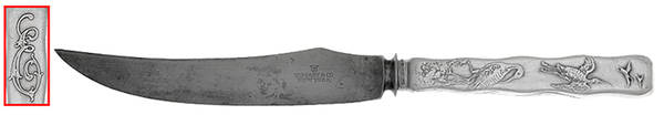Lap-Over-Edge (Acid Etched) Individual Silverplate Blade Bird Knife
