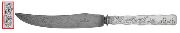 Lap-Over-Edge (Acid Etched) Individual Silverplate Blade Bird Knife