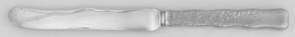 Lap-Over-Edge (Acid Etched) Hollow Handle Sterling Blade Tea Dessert Knife