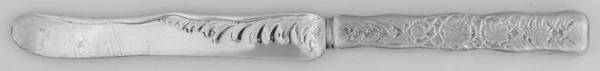 Lap-Over-Edge (Acid Etched) Hollow Handle Sterling Blade Tea Dessert Knife