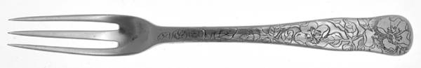 Lap-Over-Edge (Acid Etched) Strawberry Fork by Tiffany & CO SILVER