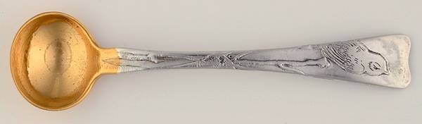 Lap-Over-Edge (Acid Etched) Master Salt Spoon