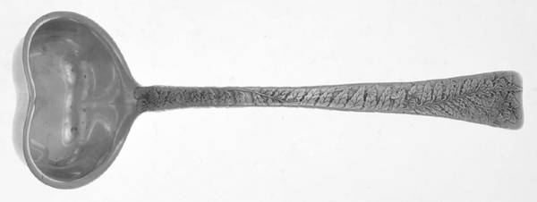 Lap-Over-Edge (Acid Etched) Gravy Ladle with Heart Shape Bowl