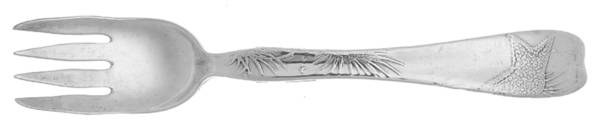 Lap-Over-Edge (Acid Etched) Individual Solid Fish Fork
