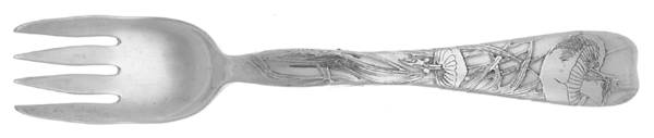 Lap-Over-Edge (Acid Etched) Fork-Fish/Solid-Individual