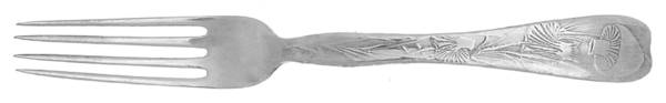 Lap-Over-Edge (Acid Etched) Solid Piece Dessert Luncheon Fork