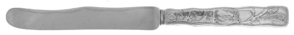 Lap-Over-Edge (Acid Etched) Dessert/Tea Knife Hollow Handle Sterling Blade