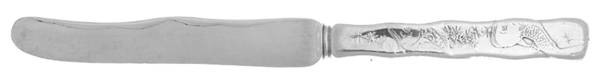 Lap-Over-Edge (Acid Etched) Dessert/Tea Knife Hollow Handle Sterling Blade
