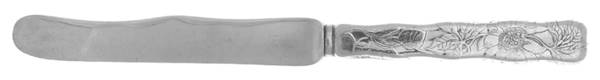 Lap-Over-Edge (Acid Etched) Hollow Handle Sterling Blade Tea Dessert Knife