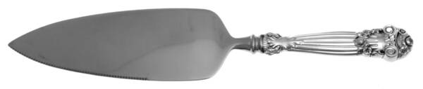 Georgian (Sterling, Newer) Pie Server with Serrated Stainless Blade HC
