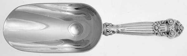 Georgian (Sterling, Newer) Ice Scoop with Silverplate Bowl