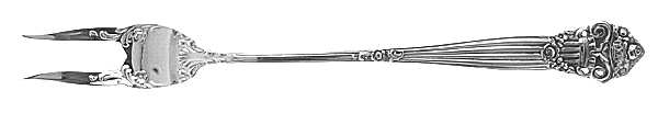 Georgian (Sterling, Newer) Short Handle Olive/Chow Chow Fork