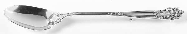 Georgian (Sterling, Newer) Solid Platter Spoon with Button