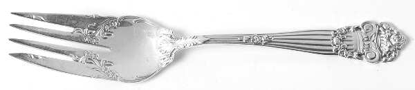 Georgian (Sterling, Newer) Small Solid Cold Meat Serving Fork