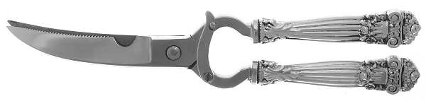 Georgian (Sterling, Newer) Poultry Shears with Stainless Blades