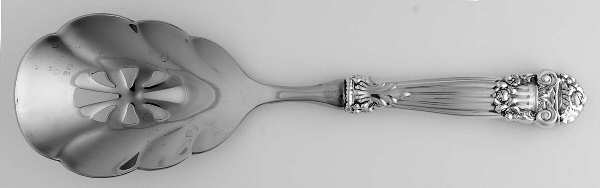 Georgian (Sterling, Newer) Pierced Casserole Spoon with Stainless Bowl