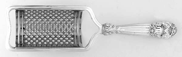 Georgian (Sterling, Newer) Cheese Grater with Hollow Handle, Stainless Grater