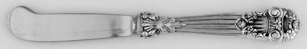 Georgian (Sterling, Newer) Butter Spreader Hollow Hdl-Paddle/Stainless Blade