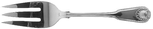 London Shell (Stainless) Large Solid Cold Meat Serving Fork
