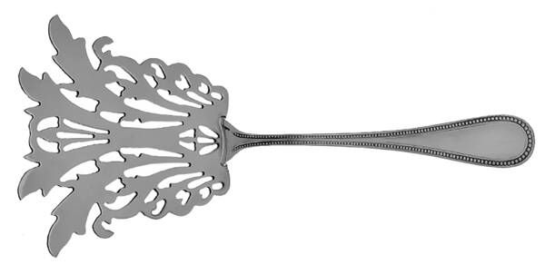 Beaded Antique (Stainless) Asparagus Serving Fork Solid Stainless HC