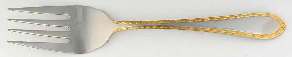 Diamond Antique-Glossy (Stainless) Large Solid Cold Meat Serving Fork