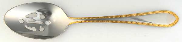 Diamond Antique-Glossy (Stainless) Pierced Tablespoon (Serving Spoon)
