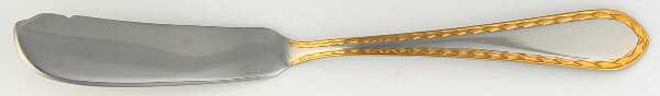 Diamond Antique-Glossy (Stainless) Flat Handle Master Butter Knife