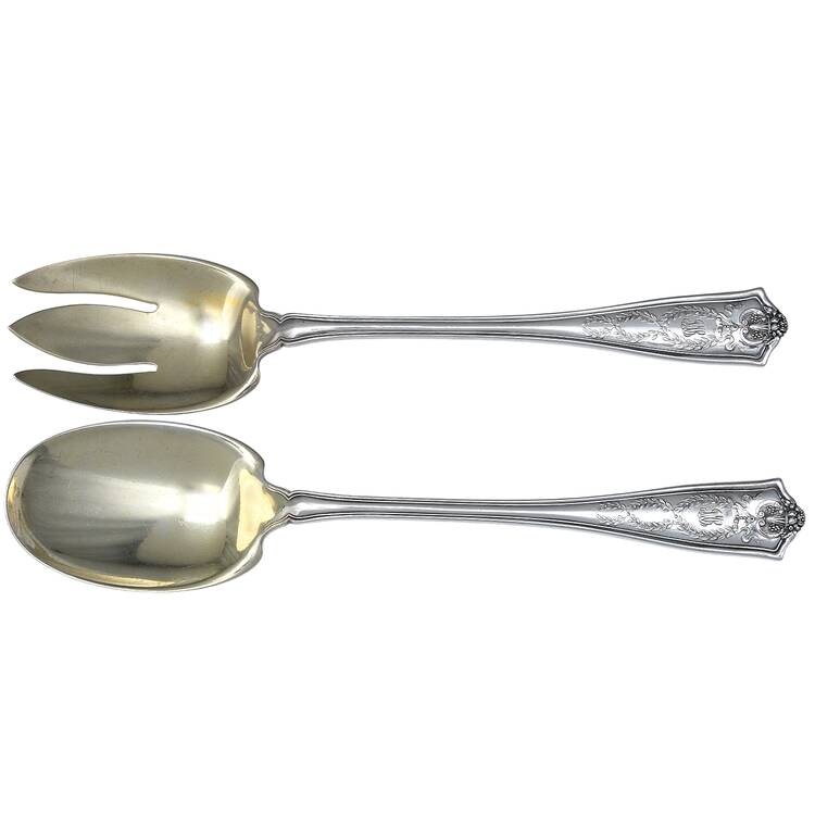 Winthrop (Sterling, 1909, Monograms) (2 Pc) Solid Salad Set