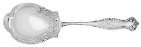 Canterbury (Sterling, 1893, Monograms)  Small Solid Berry/Casserole Spoon