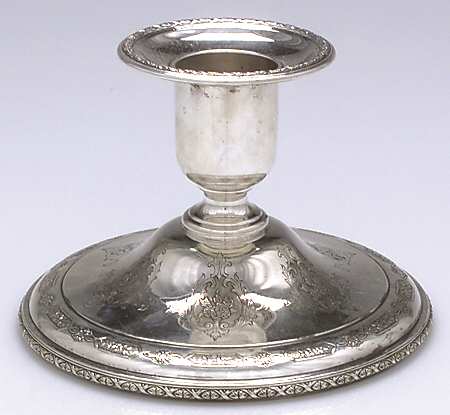 Louis XIV (Sterling, Hollowware) Weighted Console Candleholder