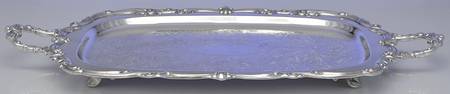 Old Master(Silverplate, Holloware, Scroll Edge) Medium Footed Waiter Tray