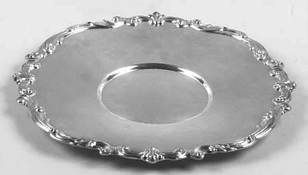 Old Master(Silverplate, Holloware, Scroll Edge) Silverplate Sandwich Plate by Towle Silver