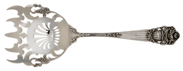 Georgian (Sterling, 1898, Older, Monograms) Solid Pierced Patty Server by Towle Silver