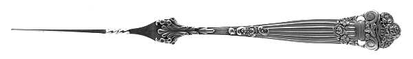 Georgian (Sterling, 1898, Older, Monograms) One Tine Butter Pick by Towle Silver