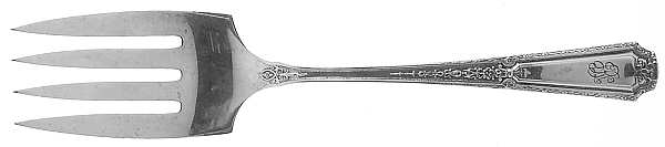 Louis XIV (Sterling, 1924, Monograms) Solid Salad Serving Fork