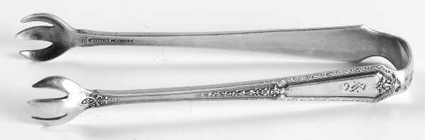 Louis XIV (Sterling, 1924, Monograms) Large Sugar Tongs
