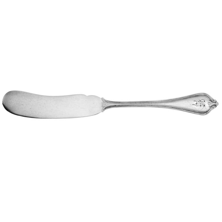 Old Newbury-Newbury (Sterling, Monograms) Flat Handle Butter Spreader