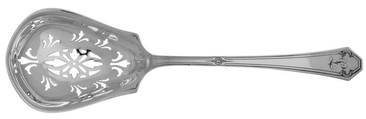 Lady Mary (Sterling, 1917, No Monograms) Pierced Nut Serving Spoon