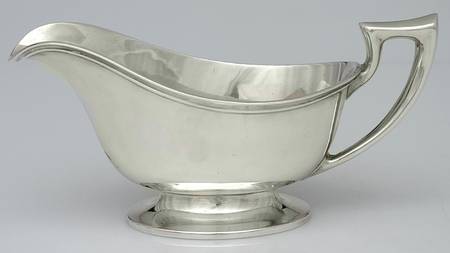 Lafayette-Plain (Sterling, 1905, Hollowware) Sterling Gravy Boat No Underplate