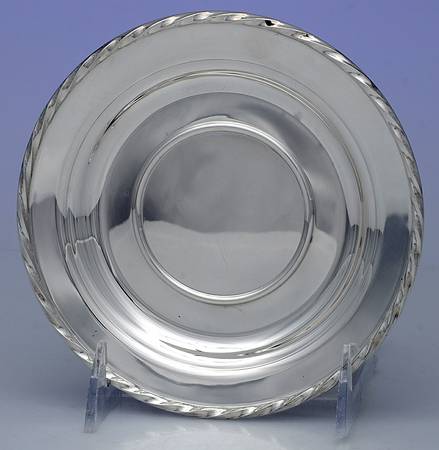 Silver Flutes (Sterling, 1941, Hollowware) Underplate for Sterling Gravy Boat