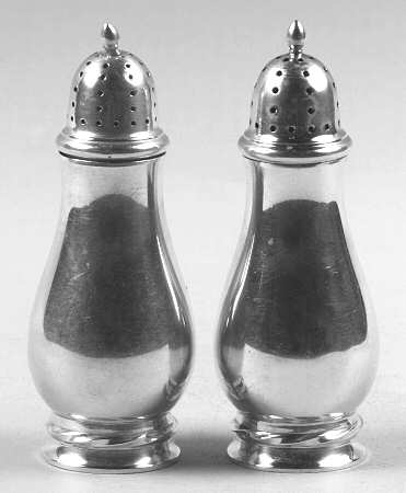Silver Flutes (Sterling, 1941, Hollowware) Salt and Pepper Set