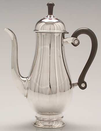 Silver Flutes (Sterling, 1941, Hollowware) Mini Coffee Pot